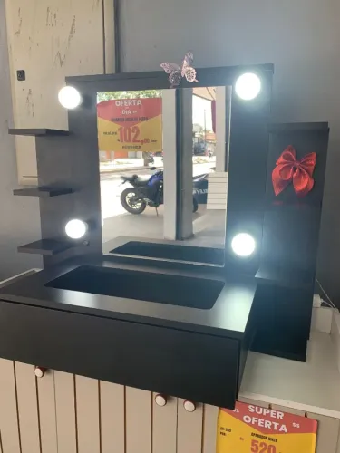 Camarim preto já com lampadas + banqueta de brinde