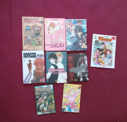 Mangá Fairy Tail-Mirai Nikki-Peach Girl-Kimi ni Todoke-Resident Biohazard-Sakura-Tsubasa