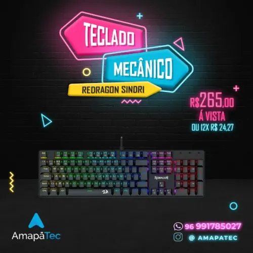 Teclado Mecanico Gamer Redragon Sindri