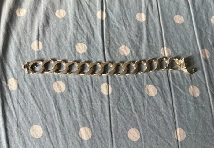 Pulseira grossa de prata 925