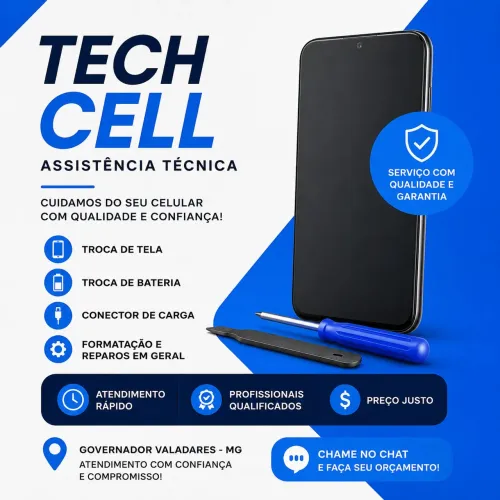 Troca de tela, troca de bateria, conector e muito mais.