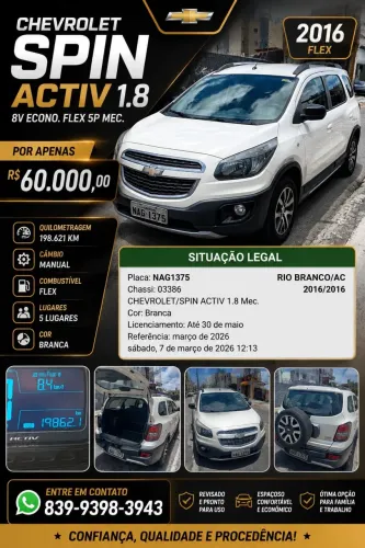 Chevrolet Spin Activ 1.8 8V Econo. Flex 5P Mec. 2016