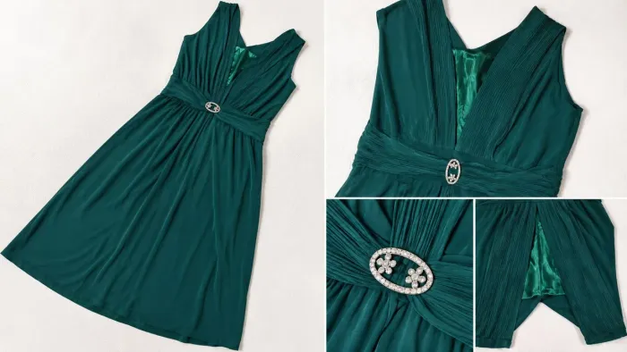 Vestido Feminino Verde Elegante - Excelente Estado