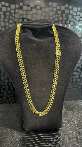 Cordão prata banhado a ouro