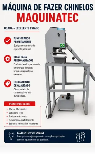 Máquina de Fazer Chinelos Maquinatec