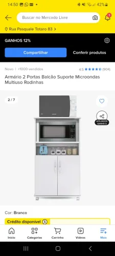 Armário 2 portas p/ sala/cozinha/lavanderia