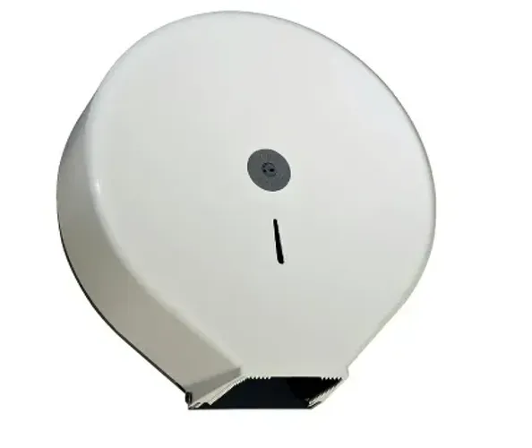 DISPENSER CLASSICO ABS PARA PAPEL HIGIENICO EM ROLO BRANCO /CINZA 600 A 800M 285X255X120