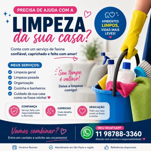 FAXINA CASA, LOJA, APARTAMENTO E ESCRITÓRIO 