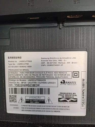VENDO SMART TV SAMSUNG UN55CU7700G