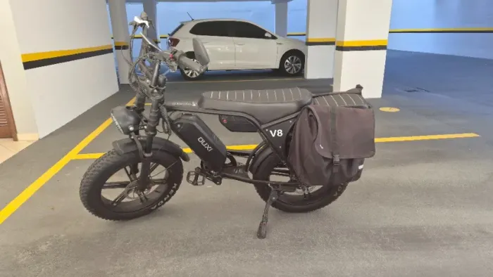 Bicicleta elétrica V8 com 2 baterias