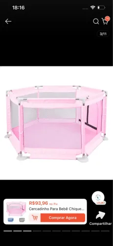 Cercadinho para bebê