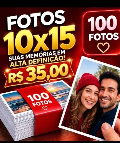 100 Fotos 10 x 15 por 35.00