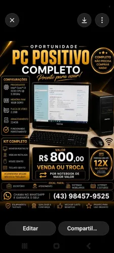 Computador completo 