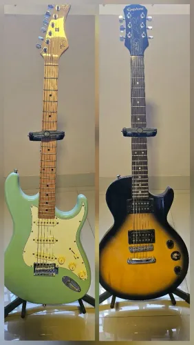 COMBO 2 GUITARRAS ? LES PAUL SUNBIRST + STRATOCASTER TAGIMA + ACESSÓRIOS