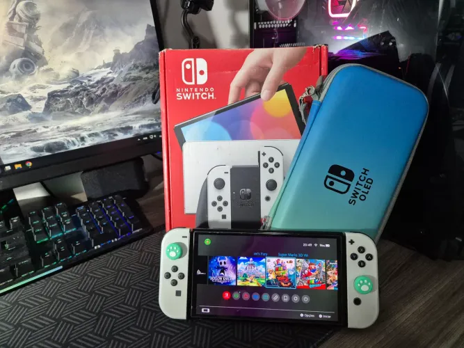 Nintendo switch Oled DESBLOQ. COMPLETO (Sou de Santos)!
