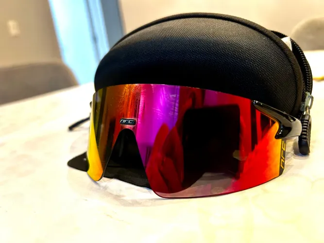 Óculos de Sol NRC Esportivo Vermelho Corrida Ciclismo Triathlon