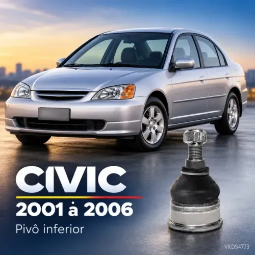 Pivô de Suspensão Inferior Honda Civic 2001 a 2006 SKF VKDS4773 - Nova