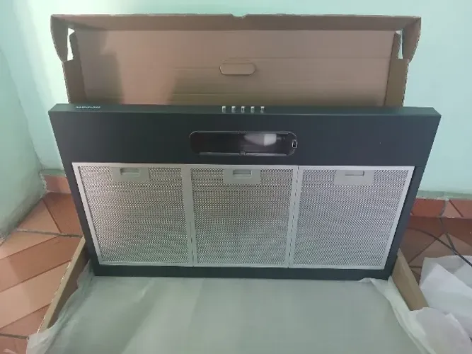 Depurador e Exaustor de Ar Suggar Slim 80cm Vel Titanium
