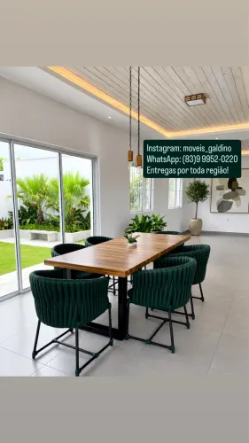 Mesa e cadeiras para área externa e área Goumert 