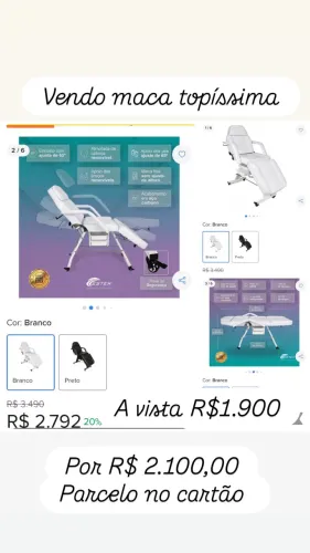 Maca Estek fixa luxo estética 2 gavetas super conservada