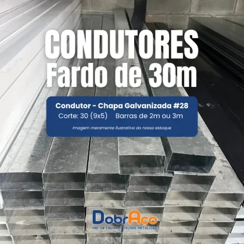 Condutores para Calha - Fardo de 30m - C/30