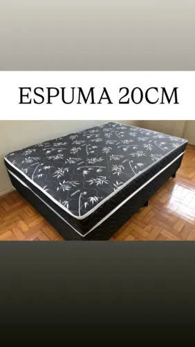 Cama box casal Espuma 20cm ( Frete grátis )