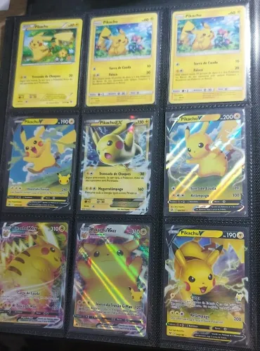 Coleção de 69 Cartas Pokémon Pikachu Cartas Super Raras Coleção muito bonita