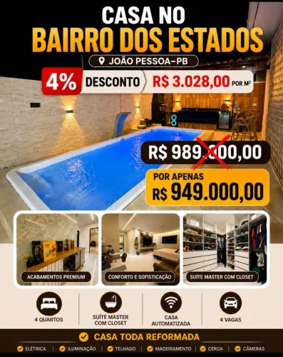 CASA REFORMADA E AUTOMATIZADA NO BAIRRO DOS ESTADOS