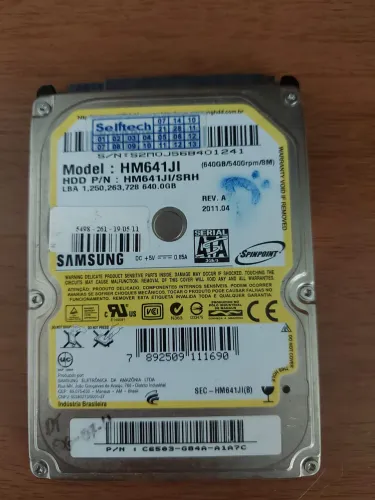 Hd ssd samsung 640gb