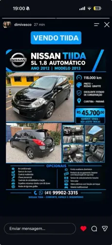 Nissan Tiida SL 1.8/1.8 Flex 16V Aut. 2013