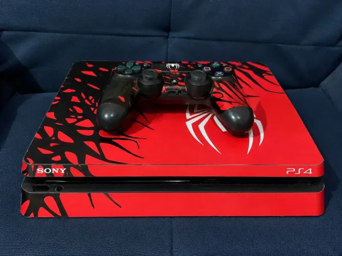 PS4 Slim 1TB Desbloqueado + Jogos + Controle