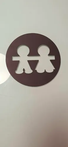 Placa sinalizadora banheiro unissex