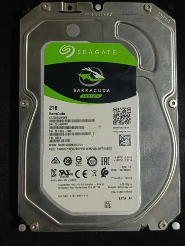 HD Seagate BarraCuda 2TB - 3.5" SATA 3 6 GB/s (7200 RPM / 256MB Cache)