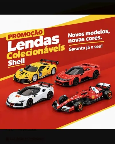 Coleção Completa 4 Miniaturas Ferrari Shell 1/41