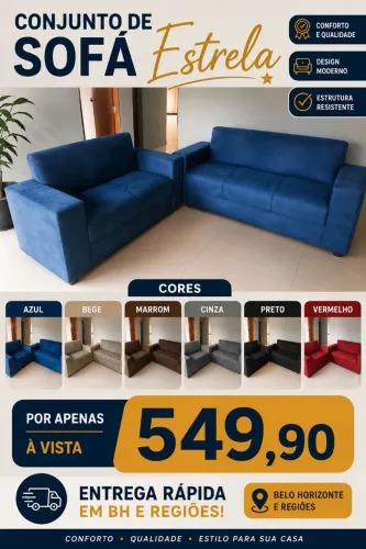 Sofás direto da fábrica