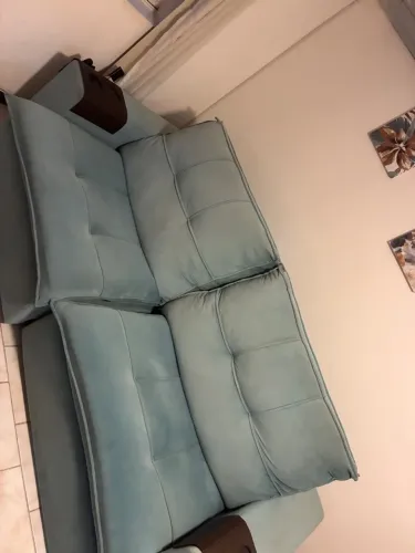 Sofá inclinável com Chase azul 2.50m