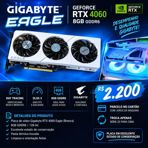 Rtx 4060 gigabyte eagle oc Branca