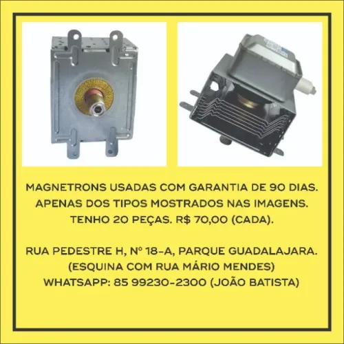 Magnetron de forno microondas