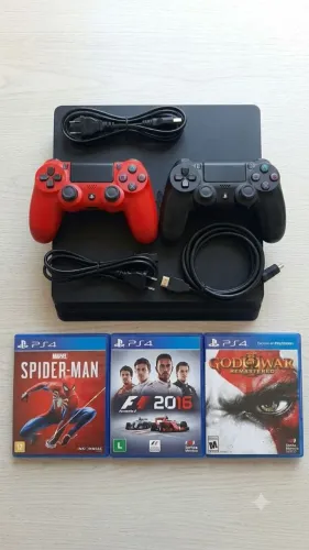 ? PS4 Slim 500 GB | Completo | Muito Conservado | Pronto para Jogar