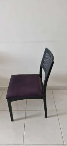 Cadeiras preta com palhinha bossa tokstok