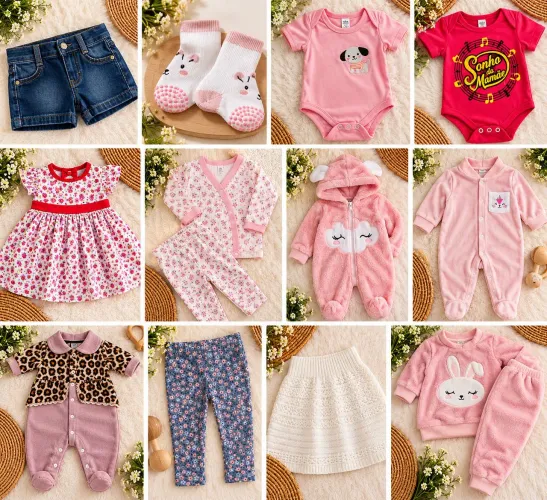 Roupa de menina - 0 a 6meses