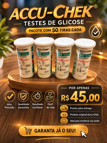 Tiras de Glicemia Accu-Chek Active - 50 unidades por pote