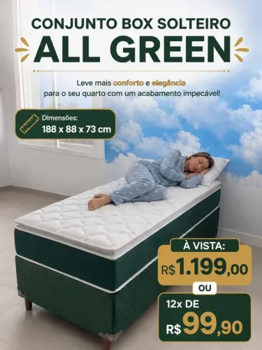 * Cama Solteiro Premium com Molas Ensacadas | R$1199 à Vista ou 12x Sem Juros