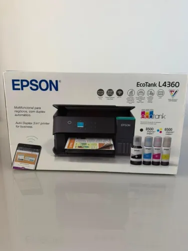 Multifuncional Epson EcoTank L4360, imprime frente e verso automático, Wi-Fi