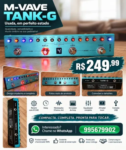 Pedaleira Tank-G! Ótimo estado! Perfeito funcionamento!