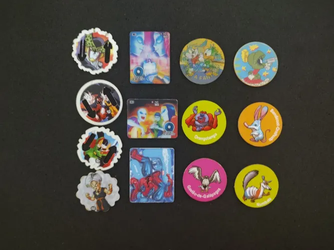 Tazo montavel, alien, dragon ball, etc Elma chips