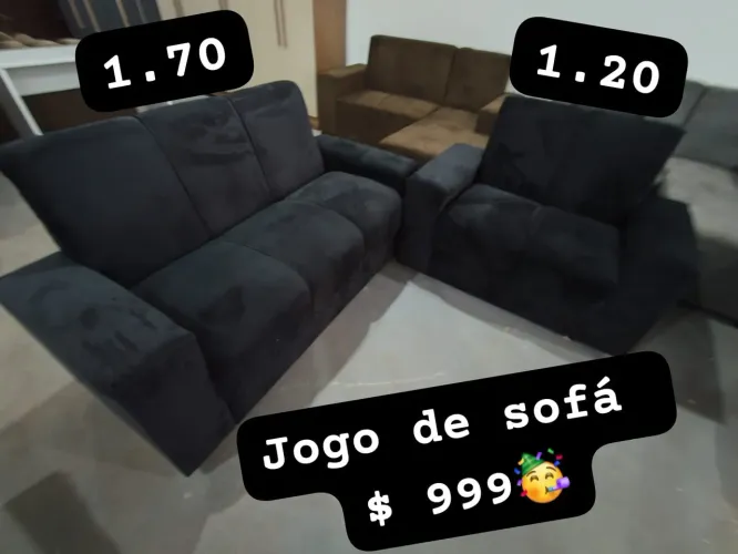 Jogo de sofá 2e3 lugares novos