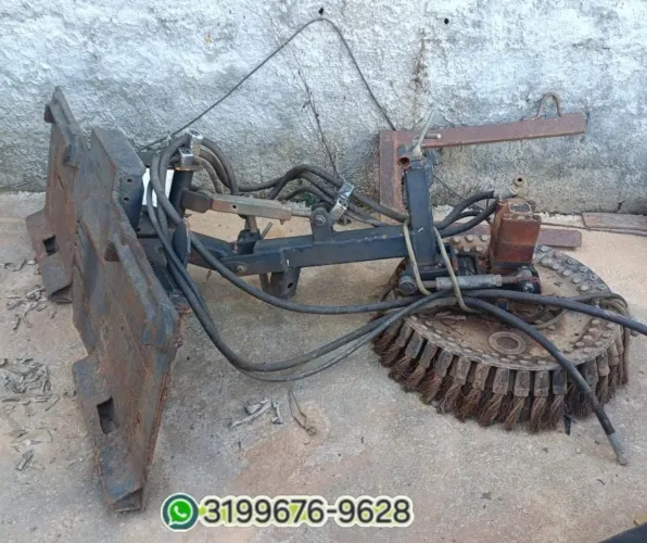 Capinadeira hidráulica com cabos de aço para mini carregadeira