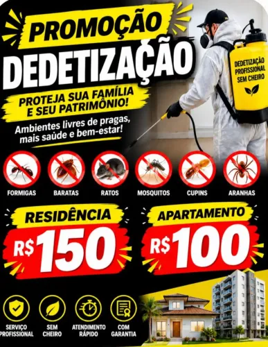 Dedetização promoção emitimos certificado