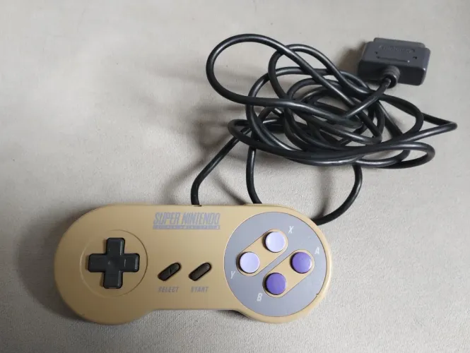 Controle original super Nintendo (amarelo)